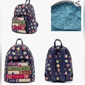 Loungefly mini backpack Disney Princess Books print